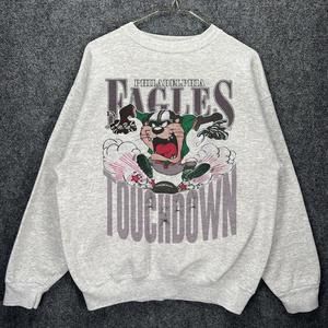 90's Philadelphia Eagles Touchdown Looney Tunes Taz Tasmania Devil Sweatshirt